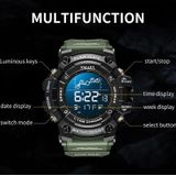 SMAEL 8082 Outdoor waterdichte sport multifunctionele lichtgevende timing elektronische horloge (wit kleurrijk blauw poeder)
