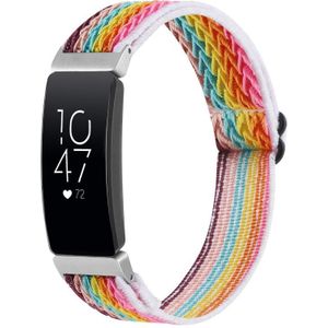 Voor Fitbit Inspire Buckle Wave gevlochten nylon horlogeband