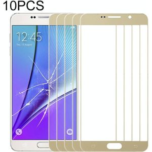 10 PCS front screen buiten glazen lens voor Samsung Galaxy Note 5 (goud)