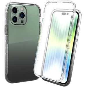 Full Body Shockproof Clear Gradient Phone Case voor iPhone 14 Pro