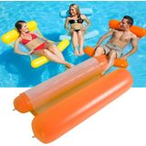 Opvouwbare dubbele-Purpose rugleuning float hangmat met netto  grootte: 130x73cm (oranje)