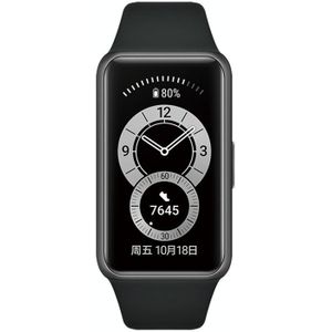 Originele Huawei Band 6 1 47 inch AMOLED kleurenscherm Slimme polsband armband  NFC Edition  ondersteuning bloed zuurstof hartslagmeter / 2 weken lange levensduur van de batterij / slaapmonitor / 96 sportmodi (zwart)