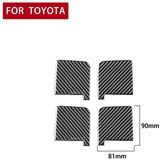 4 stks / set carbon fiber auto binnendeur bowl decoratieve sticker voor TOYOTA TUNDRA 2014-2018  linker rechter rijden universeel