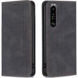 For Sony Xperia 1 III Magnetic RFID Blocking Anti-Theft Leather Phone Case(Black)