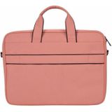 DJ03 waterdichte Anti-Scratch anti-diefstal een-schouder handtas voor 13 3 inch laptops  met koffer riem (roze)