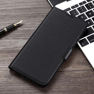 Ultra-thin Voltage Side Buckle PU + TPU Horizontal Flip Leather Case with Holder & Card Slot For iPhone 8 Plus & 7 Plus(Black)