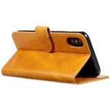 Voor iPhone X / XS GUSSIM Magnetic Horizontal Flip Leather Case met Holder & Card Slots & Wallet(Blue)