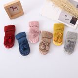 Winter baby warmer vloer sokken anti-slip baby stap sokken  grootte: 14cm (roze)