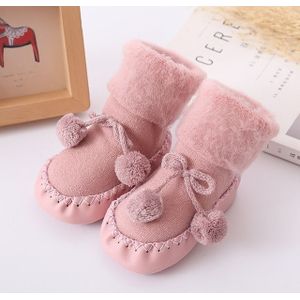 Winter baby warmer vloer sokken anti-slip baby stap sokken  grootte: 14cm (roze)