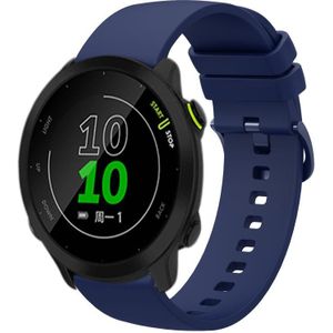 Voor Garmin Forerunner 158 20mm Effen Kleur Zachte Siliconen Horlogeband (Marineblauw)