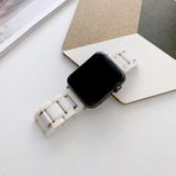 Vijf kralen keramische stalen vervanging horlogebanden voor Apple Watch Series 6 & SE & 5 & 4 44mm / 3 & 2 & 1 42mm (zwart + blauw)