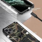 Camouflage Armor Schokbestendig tpu + pc magnetische beschermende behuizing met houder voor iPhone 11 Pro Max (leger groen)