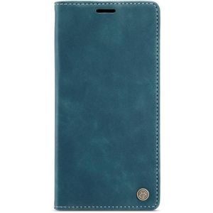 Voor iPhone 12 Pro Max CaseMe-013 Multifunctionele Retro Frosted Horizontale Flip Lederen case met kaartslot & portemonnee(blauw)