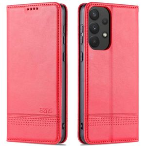 For Samsung Galaxy A53 5G AZNS Magnetic Calf Texture Horizontal Flip Leather Phone Case(Red)