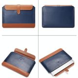 Horizontale Microfiber Kleur Matching Notebook Liner Tas  Stijl: Liner Bag + Power Bag (zwart + bruin)  Toepasselijk model: 14-15.4 inch