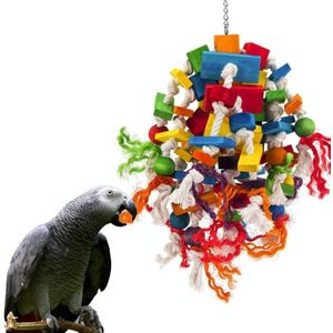 Middelgrote grote papegaai speelgoed vogel speelgoed katoen touw zwaard hennep touw bijten speelgoed