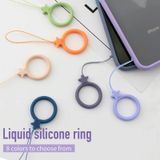 10 stks Pentagram Vinger Ring Siliconen Mobiele Telefoon Lanyard U Disk Touw (Rood)