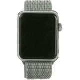 Eenvoudige mode nylon horlogebandje voor Apple Watch serie & 40mm/3 & 2 & 1 38mm  met Magic stick (zilvergrijs)