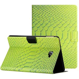 Voor Samsung Galaxy Tab A10.1 T850 Solid Color Crocodile Texture Leather Smart Tablet Case(Groen)