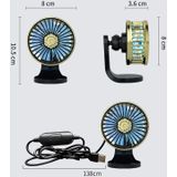 F210 Dual-engine Car Air Outlet Base Dual-purpose USB-ventilator