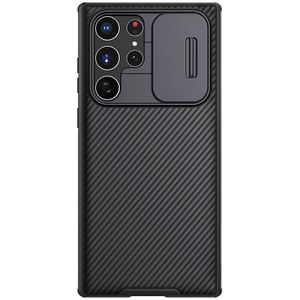 Voor Samsung Galaxy S22 Ultra 5G Nillkin Black Mirror Pro Series Camshield Phone Case (Black)