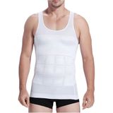 3st mannen Slimming Body Shaper Vest ondergoed  Size:L(White)