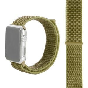 Eenvoudige mode nylon horlogebandje voor Apple Watch serie & 40mm/3 & 2 & 1 38mm  met Magic stick (donkergroen)