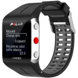 For Polar V800 GPS Smart Watch Two-color Steel Buckle Watch Band(Black+Grey)