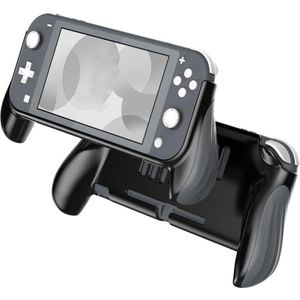 2 PCS Gamepad Grip Cover Case voor Nintendo Switch Lite (donkergrijs)