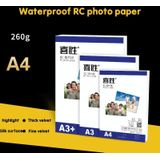 A4 20 Vellen 260g Waterdicht RC Fotopapier voor Brother/Epson/Lenovo/HP/Canon inkjetprinters (ruw fluweel)