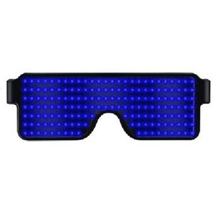 Nacht Club Bar Disco LED licht uitstralen glazen Festival partij USB opladen sluiter dynamische Flash bril (blauw)