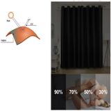 4 PCS High-precision Curtain Shade Cloth Insulation Solid Curtain  Size:5284?132213?(White Gold)