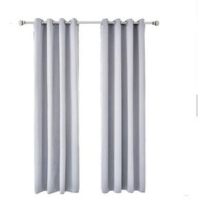 4 PCS High-precision Curtain Shade Cloth Insulation Solid Curtain  Size:5284?132213?(White Gold)