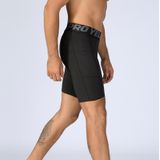 Sports Running Training Zweet Wicking Quick Drying Stretch Strakke Shorts Met Pocket (Kleur: Witte Maat:XXL)