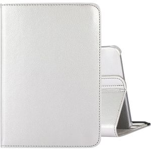 For 7 inch Tablet 360 Degree Rotation Litchi Texture Flip Leather Tablet Case(White)