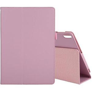 Voor Lenovo Tab 4 10 Plus (TB-X704) / Tab 4 10 (TB-X304) Litchi Texture Solid Color Horizontal Flip Leather Case met Holder & Pen Slot(Pink)