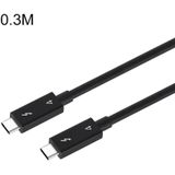 USB-C / Type-C Mannelijk naar USB-C / Type-C Mannelijke Multifunctionele Transmissiekabel voor Thunderbolt 4  Kabellengte: 0.3m
