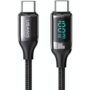 USAMS US-SJ559 U78 USB-C / TYPE-C tot USB-C / Type-C PD100W Snelle lading Digitale gegevenskabel  kabellengte: 3m
