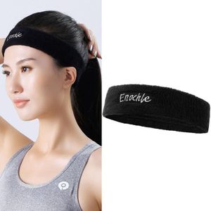 2 stks Enchle Sports Sweat-Absorbent Headband Cabed Cotton Gebreide zweetband