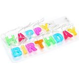 3 PCS LED Lichtgevende Happy Birthday Letter String Lights Battery Powered Letter Kleurrijke Lichten
