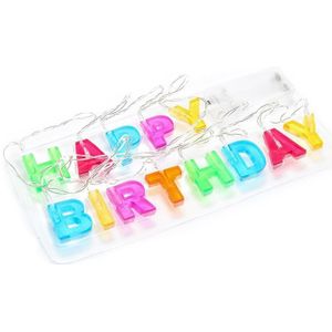 3 PCS LED Lichtgevende Happy Birthday Letter String Lights Battery Powered Letter Kleurrijke Lichten