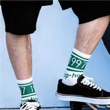 3 paar straat beat retro hip hop eenvoudige buis sokken sport skateboard sokken  grootte: One size (zwart)