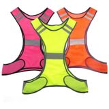 Sport Reflective Vest Night Running Outdoor Reflecterende Kleding Verkeersveiligheid Reflecterend Vest  Stijl: Zonder LED (PINK)