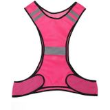 Sport Reflective Vest Night Running Outdoor Reflecterende Kleding Verkeersveiligheid Reflecterend Vest  Stijl: Zonder LED (PINK)