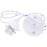 E27 lamp houder DIY plafond kroonluchter gloeilampen schroef base socket  kabel lengte: 1M (wit)