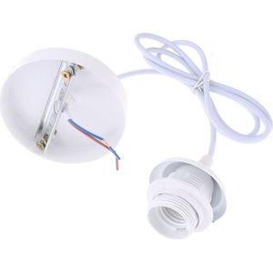 E27 lamp houder DIY plafond kroonluchter gloeilampen schroef base socket  kabel lengte: 1M (wit)
