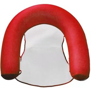 Inflatable Water Sofa Reclining Chair Floating Bed Foldable Hammock With Net(Red)