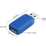 USB 3.0 mannetje naar USB 3.0 vrouwtje Type A Kabel Adapter (blauw)