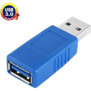 USB 3.0 mannetje naar USB 3.0 vrouwtje Type A Kabel Adapter (blauw)