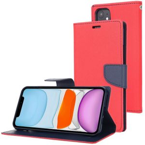Voor iPhone 11 kwik GOOSPERY FANCY dagboek horizontale Flip lederen draagtas met houder & kaartsleuven & portemonnee (rood)
